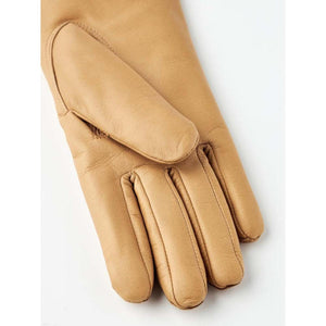 Tan leather glove palm view