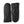 Pair of black leather mittens with stitched detailing on the back