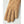 Tan suede glove with decorative stitched detailing on the fingers and back