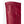 Close up of Hestra red leather glove detail with embossed logo