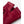Close up of red leather glove cuff with visible stitching