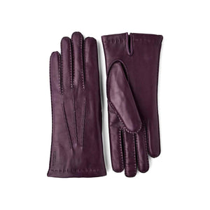 Hestra purple leather gloves