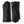 Hestra black leather gloves with decorative stitching