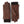 Hestra brown leather gloves with dark ribbed cuffs