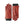 Hestra red leather gloves with grey ribbed knit cuffs