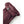 Close up of burgundy Hestra leather glove cuff with branded metal snap button