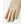 Hestra beige wool and tan leather glove
