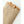 Hestra beige wool glove with leather trim and decorative leather bow