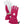 Hestra pink and white ski gloves with adjustable wrist strap