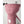 Hestra pink glove cuff with white leather pull tab and logo patch