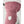 Hestra pink and grey winter glove with elastic wrist and brand logo patch