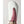 White leather and pink fabric mitten with a beige wrist strap