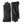 Hestra black leather gloves with ribbed cuffs