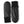 Pair of black Hestra leather mittens with ribbed knit cuffs