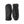 Hestra black leather mittens with wool lining