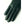 Dark green leather glove on white background