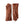 Hestra brown leather gloves with side zipper detail