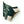 Dark green leather sleeve cuff with beige knit lining and metal zipper detail