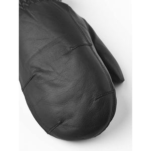 Black leather Hestra mitten