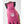 Pink and black Hestra glove with tan leather palm detail