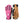 Hestra pink and tan gloves with black accents