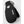 Black Hestra mitten with white logo and grey cuff