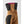 Tan suede and black fabric glove cuff with pink trim