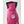 Hestra pink and brown glove with elastic wrist and brand logo patch