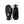 Hestra black mittens with grey cuffs