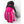 Hestra pink and grey ski glove with black strap and Shark System branding