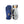 Hestra blue and grey outdoor gloves with logo patch