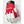 Hestra red and white ski glove with black cuff