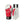 Hestra red and grey athletic gloves with black cuffs