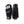 Hestra black gloves with white finger accents