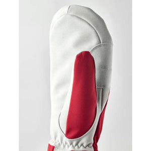 Hestra white and red mitten