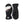 Hestra black and white winter mittens with red accent stripe and logo