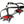 Black and red metal crampon with adjustable straps