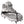 The North Face hiking boot with black traction spikes attached to the sole