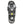 Metal traction cleats attached to the sole of a black hiking boot