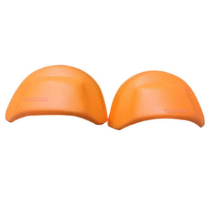 Pair of orange Hotronic heating elements for ski boots