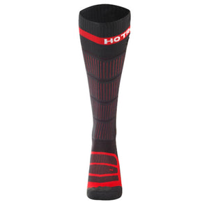 Hotronic black and red knee high compression sock