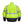 Back view of Mobile Warming high visibility yellow safety jacket with reflective strips and black trim