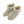 Pair of cream colored faux fur ankle slippers