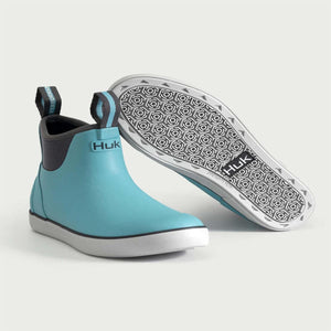 Huk light blue ankle boot with white non marking sole