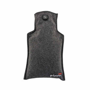 Glovii grey heated hot water bottle cover with power button