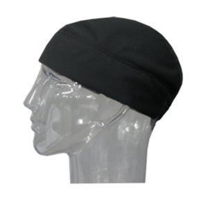 HyperKewl black cooling skull cap on a clear mannequin head