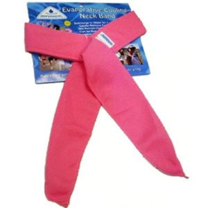 HyperKewl pink evaporative cooling neck band in retail packaging