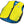HyperKewl yellow and blue quilted cooling vest with front zipper