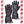 Black leather heated motorcycle gloves with red stitching and feature icons