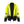 DeWalt high visibility yellow and black hooded safety jacket with reflective strips